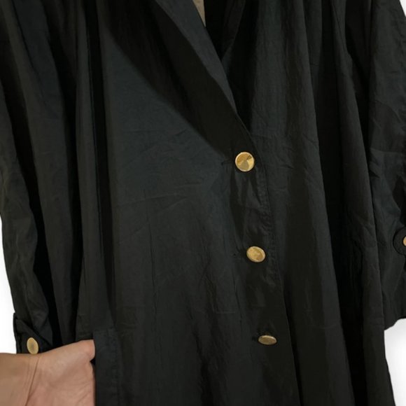 Vintage Forenza Black Rain Jacket Overcoat Size 12 - Picture 4 of 7